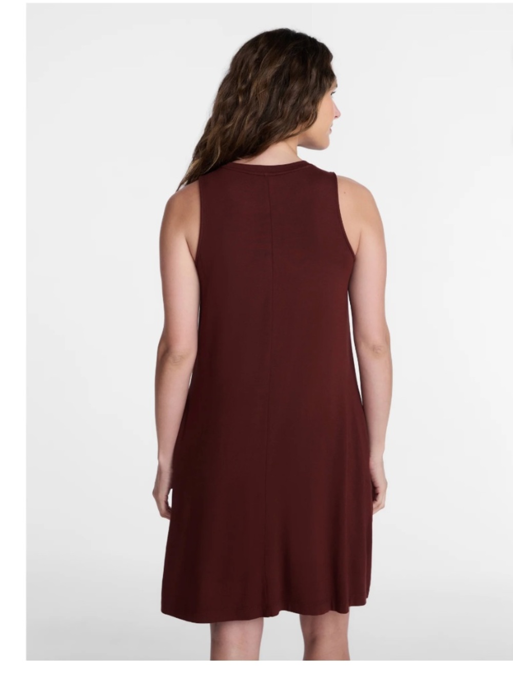 Time and Tru Women’s Brown Trunk Fit N Flare Swing Sleeveless Knit Dress XX… - Picture 5 of 9